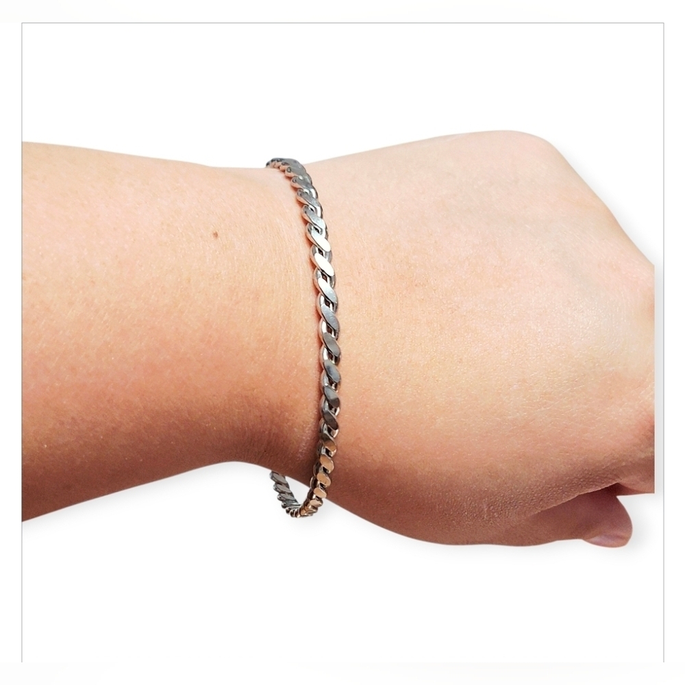 Silver Twisted Open Cuff Bracelet - image 3